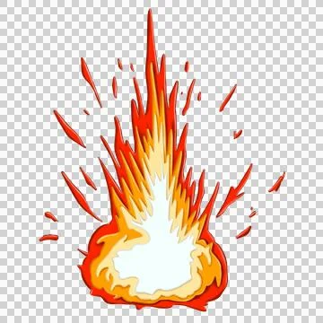 Comic Style explotion smoke fire cartoon illustration Stockillustratie