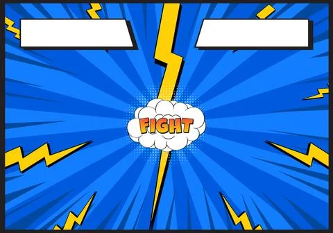 Comic Style Fight Scene Illustration Stock Illustration