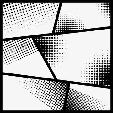 Comic style framed background. Design element for flyer, poster. Stock Illustration