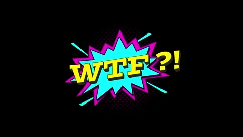 Comic-style graphics WTF!  in ultra-high definition 4K stylish visual accent 動画素材 333396544