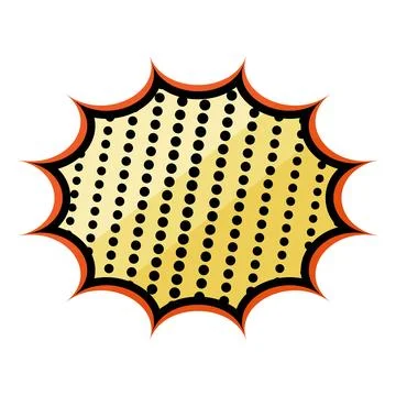 Comic style halftone burst creating speech bubble イラスト素材