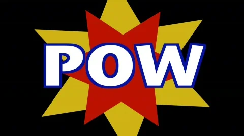 Comic style POW with Matte Channel Stock-Footage 698488