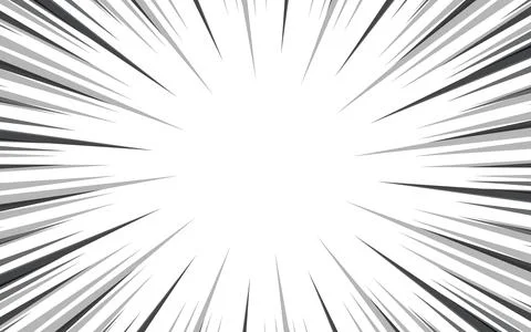 Comic style radial speed lines for background. Illustrazione stock