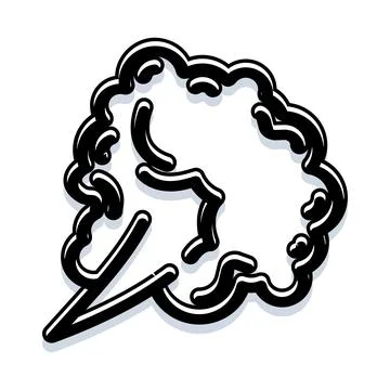 Comic style smoke cloud or thought bubble Illustrazione stock
