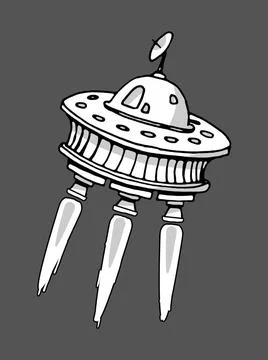 Comic style space ship An illustration of a comic style space ship Copyrig... Stock Photos