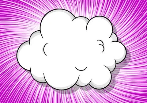 Comic style speech bubble with an abstract swirl background Stock Illustration