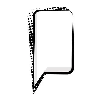 Comic-style speech bubble with halftone dot pattern design Stock Illustration