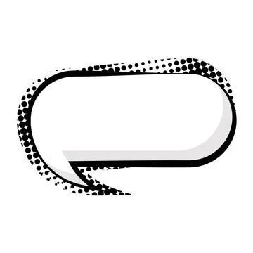 Comic-style speech bubble with halftone dot pattern design Stock Illustration