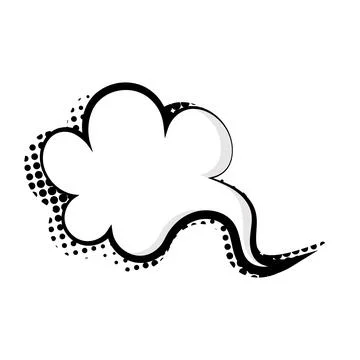 Comic-style speech bubble with halftone dot pattern design Stockillustratie