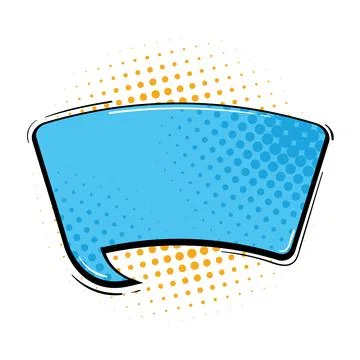 Comic-style speech bubble with halftone dot pattern design Stock Illustration