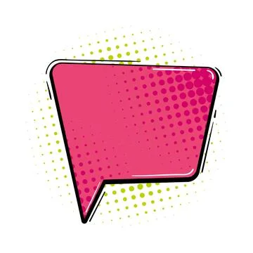 Comic-style speech bubble with halftone dot pattern design 스톡 일러스트