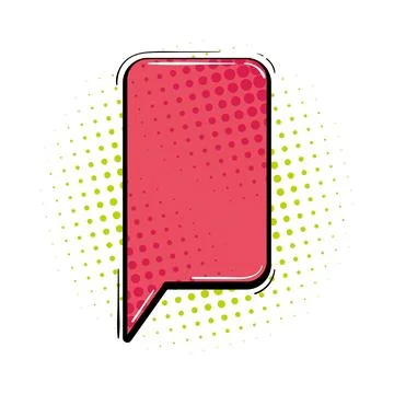 Comic-style speech bubble with halftone dot pattern design Stockillustratie