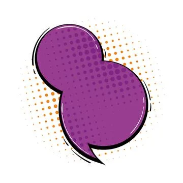 Comic-style speech bubble with halftone dot pattern design Stockillustratie