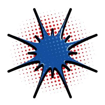 Comic-style speech bubble with halftone dot pattern design Illustrazione stock