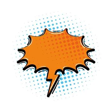 Comic-style speech bubble with halftone dot pattern design 스톡 일러스트