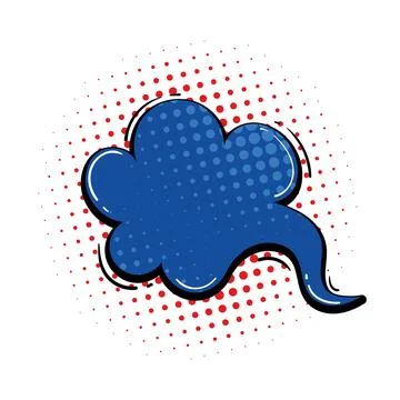 Comic-style speech bubble with halftone dot pattern design Illustrazione stock