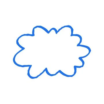 A comic-style speech bubble, a hand drawn vector illustration. Whimsical dood Stock Illustration