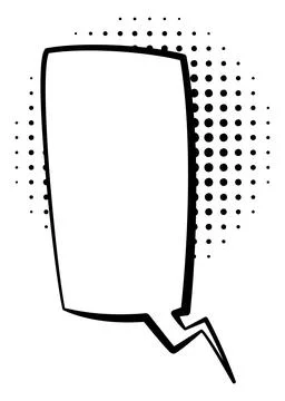 Comic style speech bubble. Speech balloon or element. Funny vector design Illustrazione stock