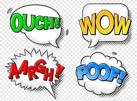Comic style speech bubbles Illustrazione stock
