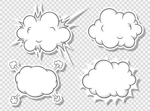 Comic style speech bubbles Stock Illustration