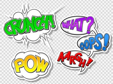 Comic style speech bubbles Illustration