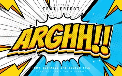 Comic style text effect editable Stock Illustration