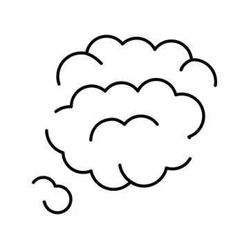Comic style thought bubble line art icon Illustrazione stock
