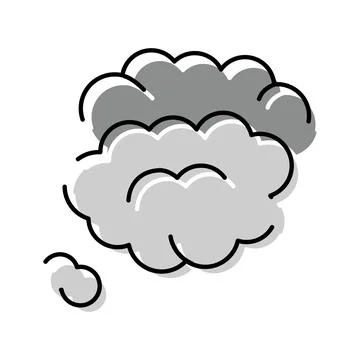 Comic style thought cloud vector illustration Stock Illustration