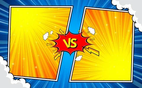 Comic style Versus Fight background design. Vector illustration. Stock Illustration
