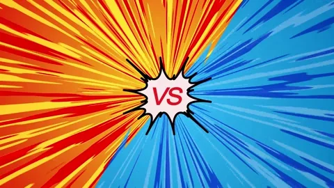 Comic style Versus Fight Backgrounds. Retro manga cartoon background Stock Footage 241771821