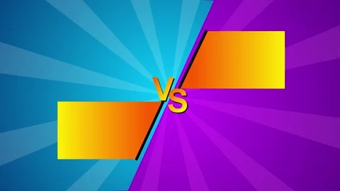 Comic Style Versus Screen with Gradient Boxes Stock Footage 318350570