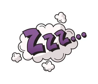Comic Style ZZZ in Speech Bubble Concept Illustration Stock Illustration