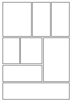 Comic styles storyboard layout Stock Illustration