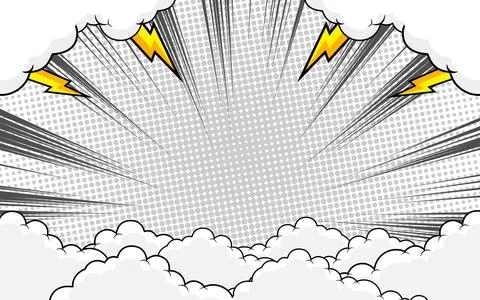 Comic sunburst background ray stripe texture art dynamic motion line wallpape Stock Illustration