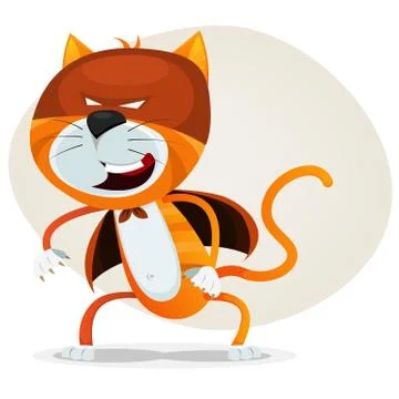 Comic super cat Illustrazione stock