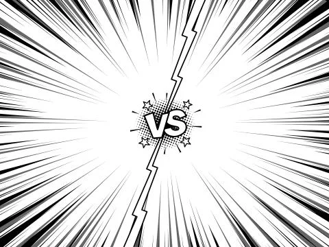 Comic super hero battle versus intro background Stock Illustration