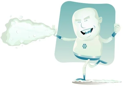 Comic superhero - iceman Illustrazione stock