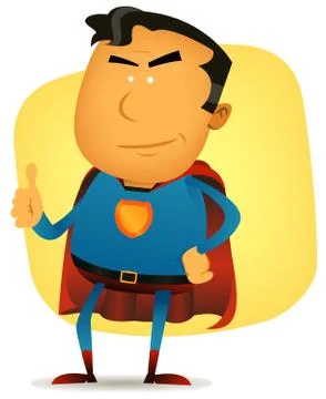 Comic superman character Illustrazione stock