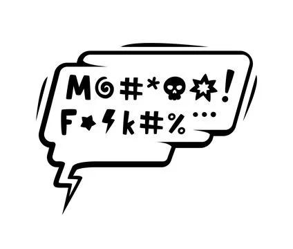 Comic swear curse in speech bubble, expletive word Stock Illustration