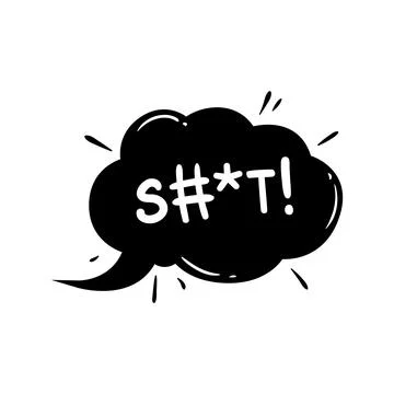 Comic swear speech bubble, aggressive hate curse Stock Illustration