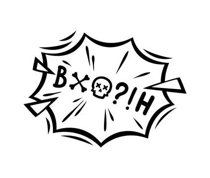 Comic swear speech bubble, aggressive hate curse Stock Illustration