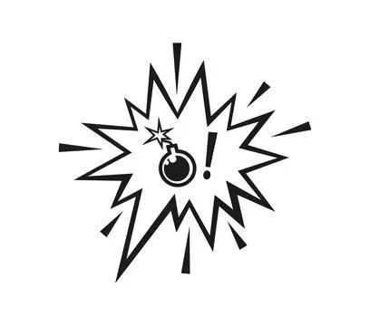 Comic swear speech bubble, stylized explosion Illustrazione stock