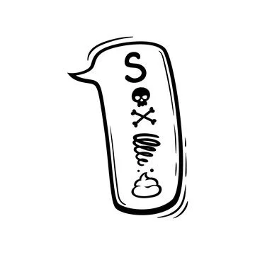 Comic swear speech bubbles, hate expletive curse Stock Illustration