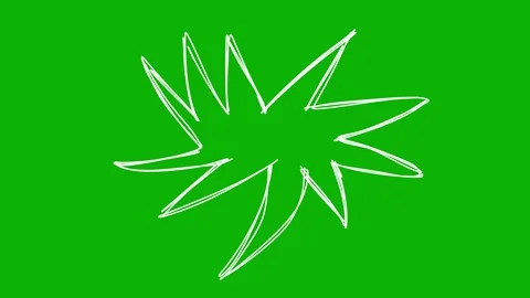 Comic talk balloon animation green screen. retro comic bubble chroma key Stock Footage 325800472