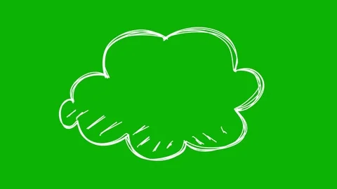 Comic talk balloon animation green screen. retro comic bubble chroma key Stock-Footage 325800503