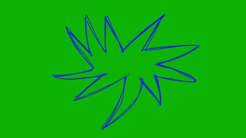 Comic talk balloon animation green screen. retro comic bubble chroma key Stock Footage 325800917