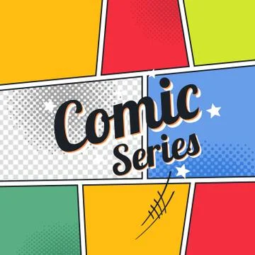Comic template element with speech bubble halftone art Stock Illustration