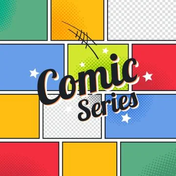 Comic template element with speech bubble halftone art Illustrazione stock