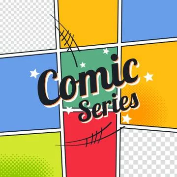 Comic template element with speech bubble halftone art Stock-Illustration