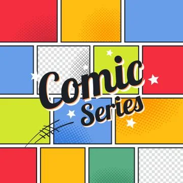 Comic template element with speech bubble halftone art Stock Illustration